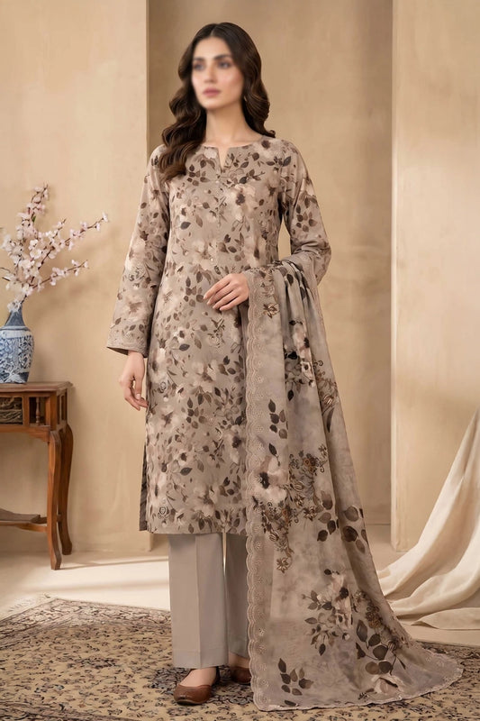 3 Piece - Embroidered Lawn - Tehzeeb 18508