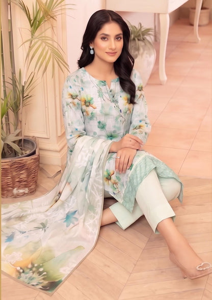 3 Piece - Embroidered Lawn - Fantak Raya V177 - 10