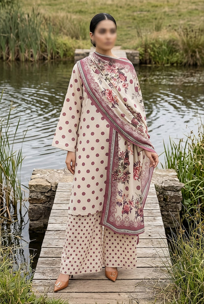 3 Piece - Digitally Printed Lawn - F82 - D6001