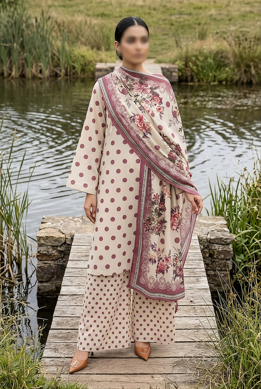 3 Piece - Digitally Printed Lawn - F82 - D6001