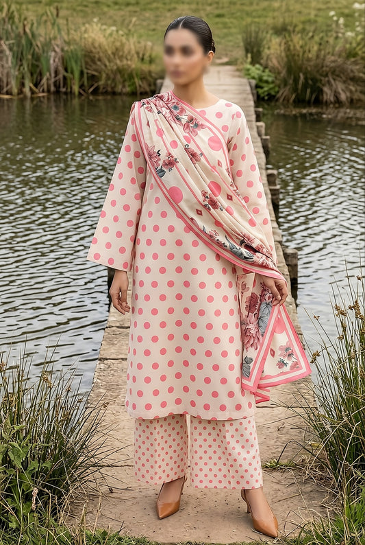 3 Piece - Digitally Printed Lawn - F82 - D6002