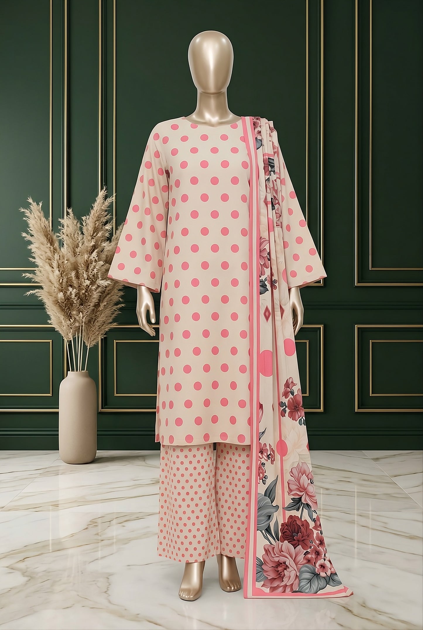 3 Piece - Digitally Printed Lawn - F82 - D6002