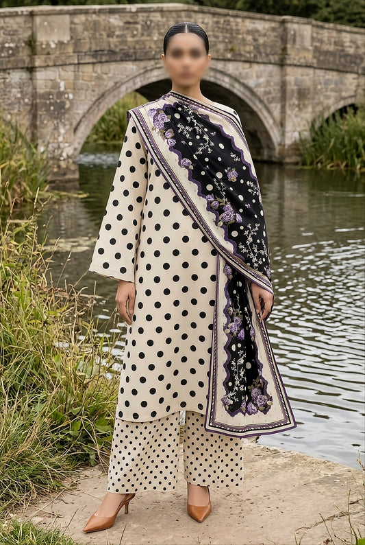 3 Piece - Digitally Printed Lawn - F82 - D6003