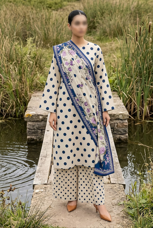 3 Piece - Digitally Printed Lawn - F82 - D6004