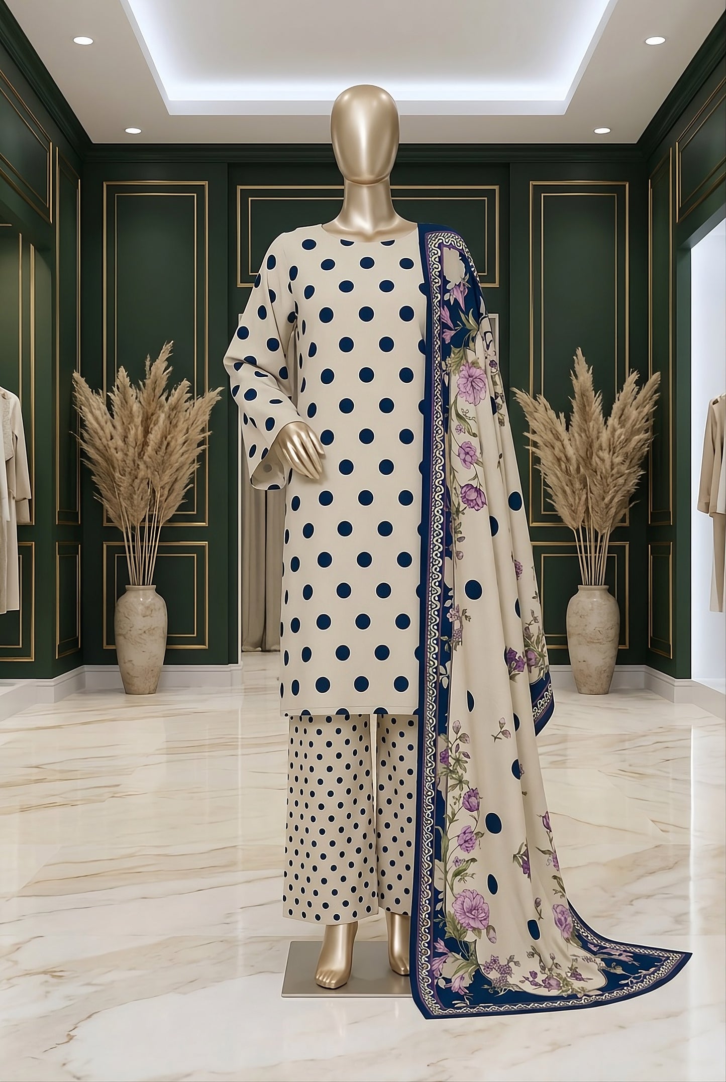 3 Piece - Digitally Printed Lawn - F82 - D6004