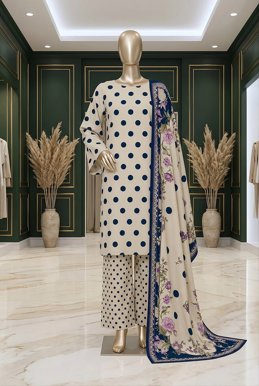 3 Piece - Digitally Printed Lawn - F82 - D6004