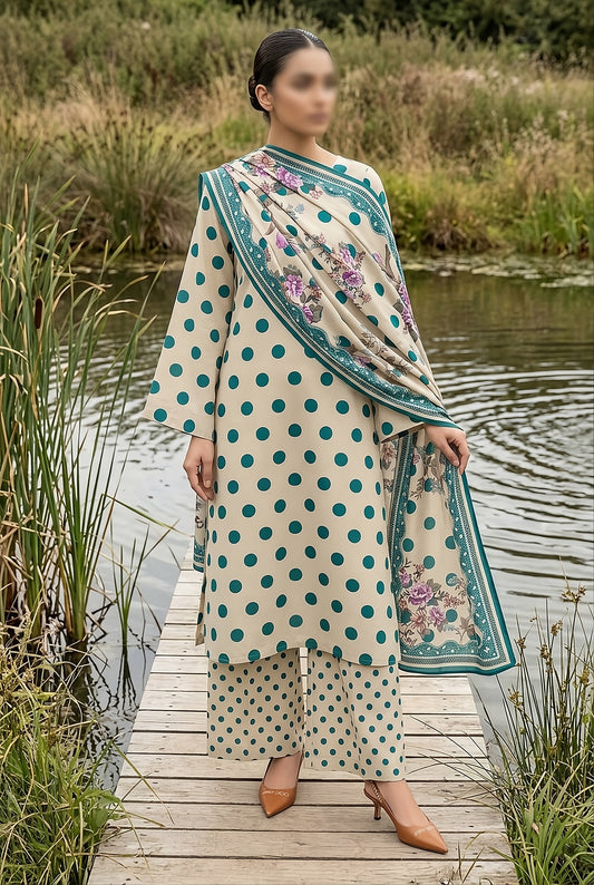 3 Piece - Digitally Printed Lawn - F82 - D6005