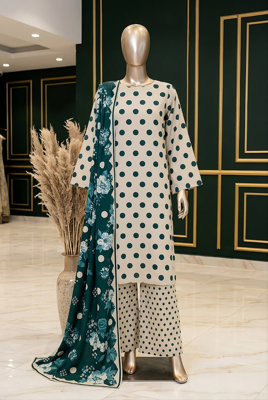 3 Piece - Digitally Printed Lawn - F82 - D6006