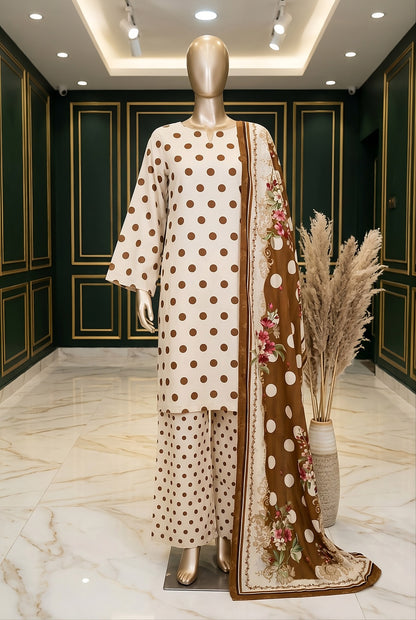 3 Piece - Digitally Printed Lawn - F82 - D6009